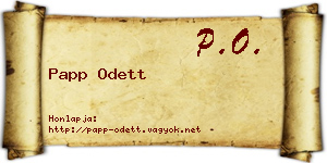 Papp Odett névjegykártya